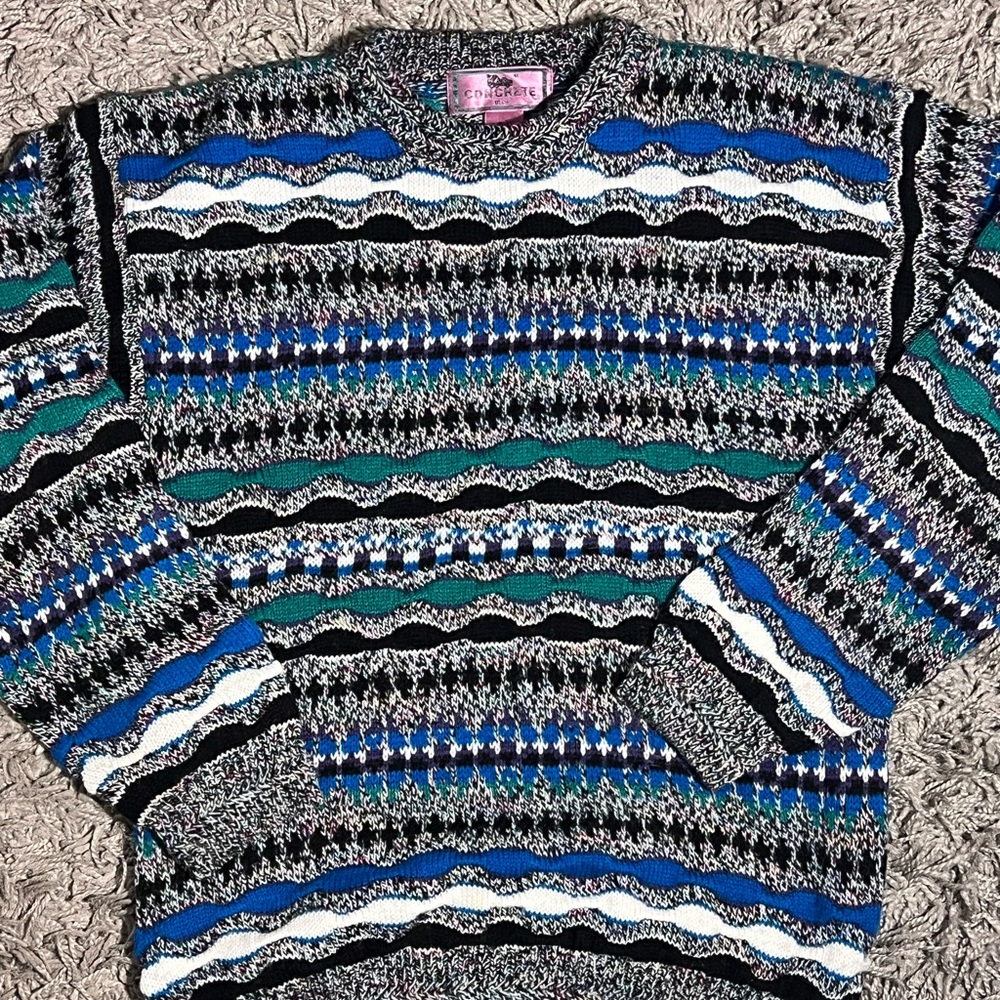 Concrete Vintage Coogi Pattern Sweater